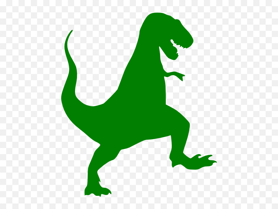 Green T - T Rex Silhouette Png Emoji,T Rex Emoji
