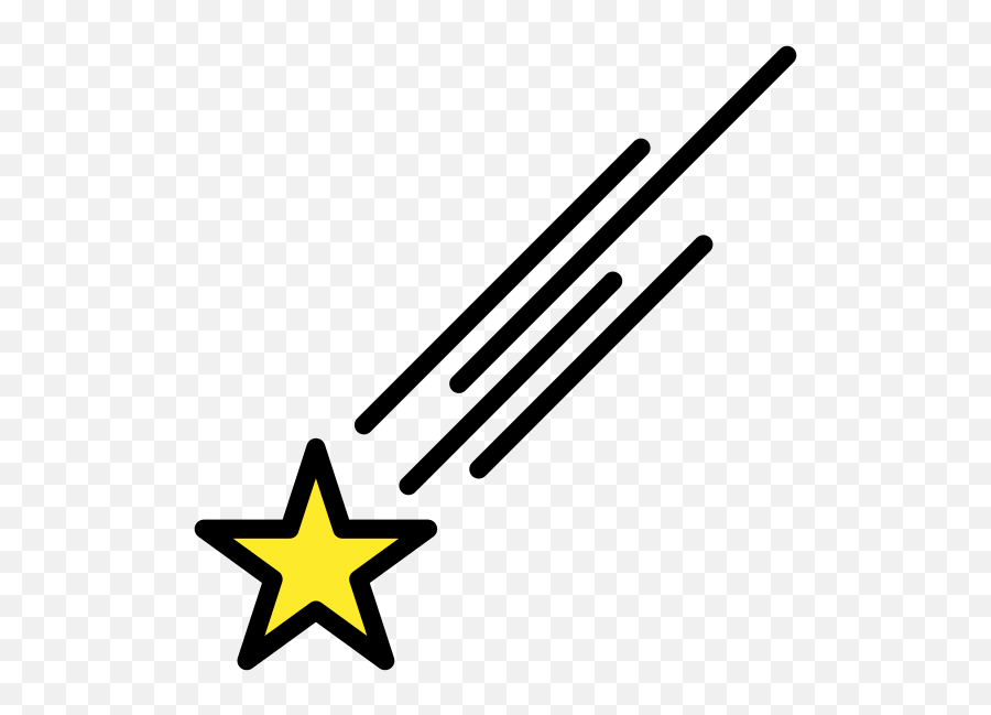 Shooting Star - Outline Images Of Star Emoji,Shooting Star Emoji