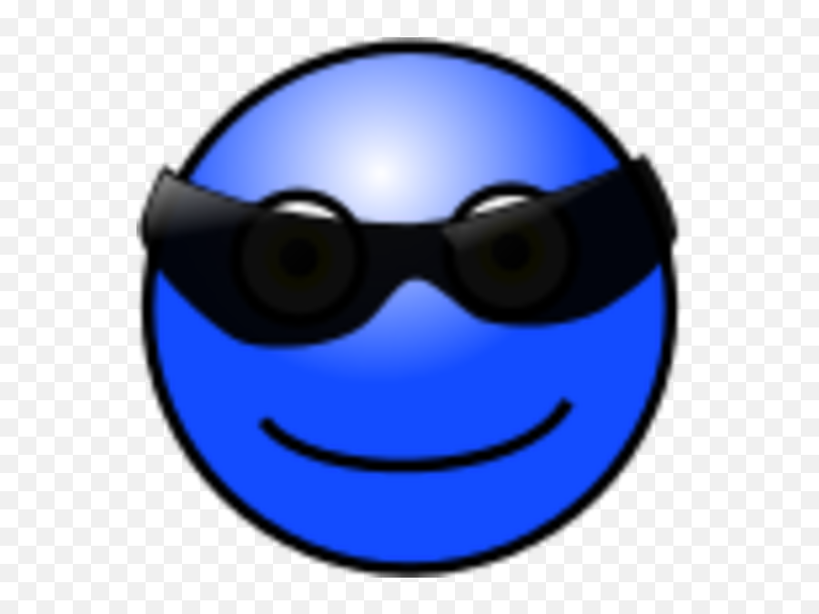 Emoticons Cool Face Vector Clip Art - Blue Smiley Sunglasses Emoji,Cool Emoticons