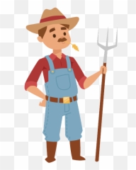 Farm Clipart Transparent Background - Farmer Png Emoji