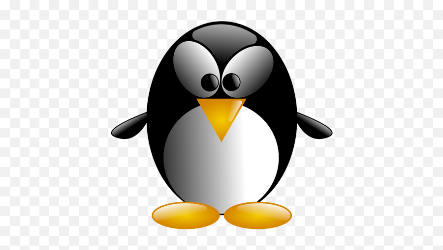 Illustration Of Cartoon Penguin With Big Eyes - Tux To The Point Emoji,Bird Emoticon