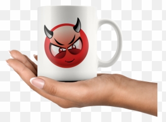 Devil Emoji Coffee Mug - Mug,Coffee Emoji Png