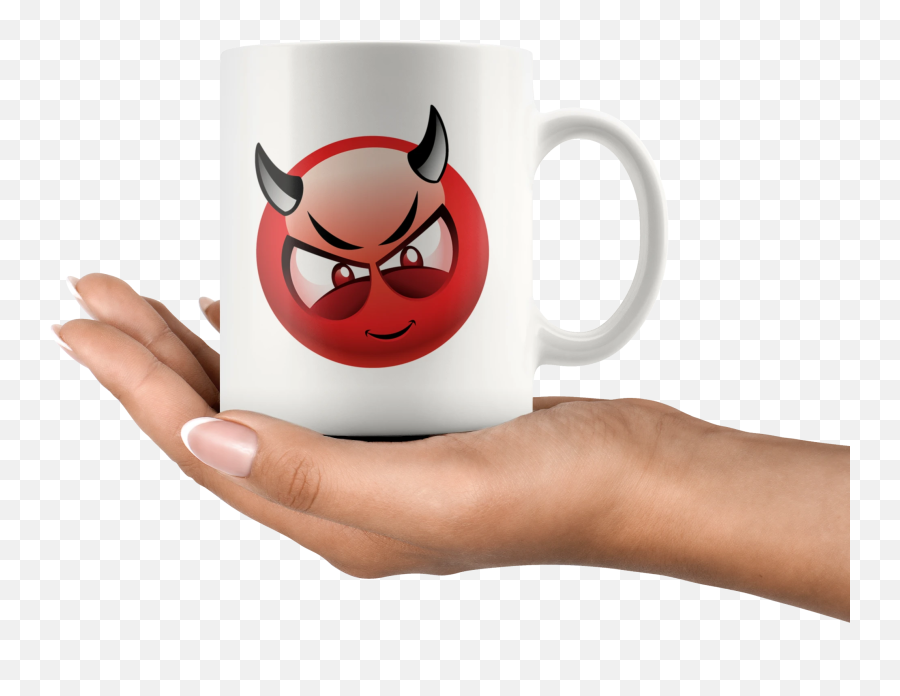 Devil Emoji Coffee Mug - Mug,Coffee Emoji Png