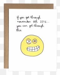 Encouragement November 8th Card - Cartoon Emoji
