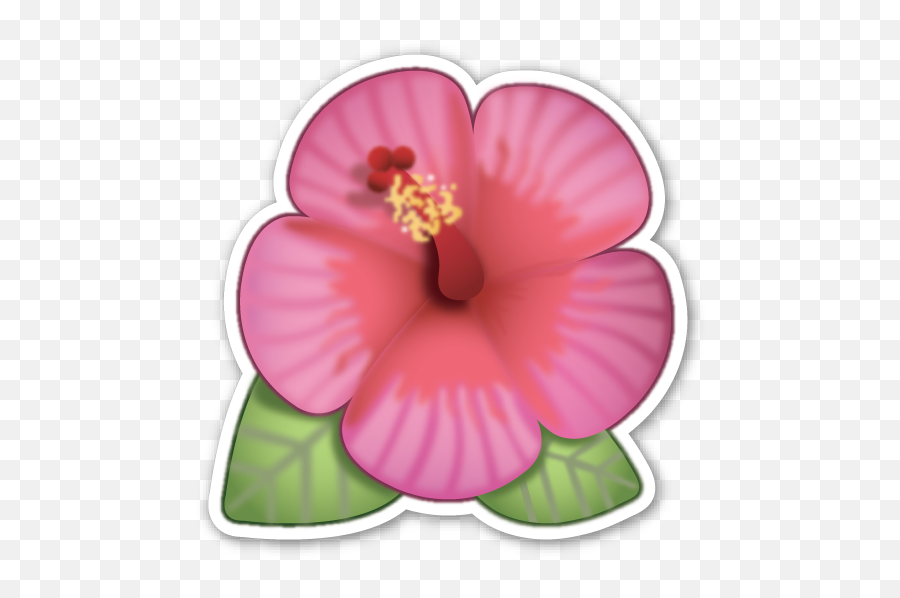 Hibiscus - Flower Emoji Sticker,Cherry Blossom Emoji