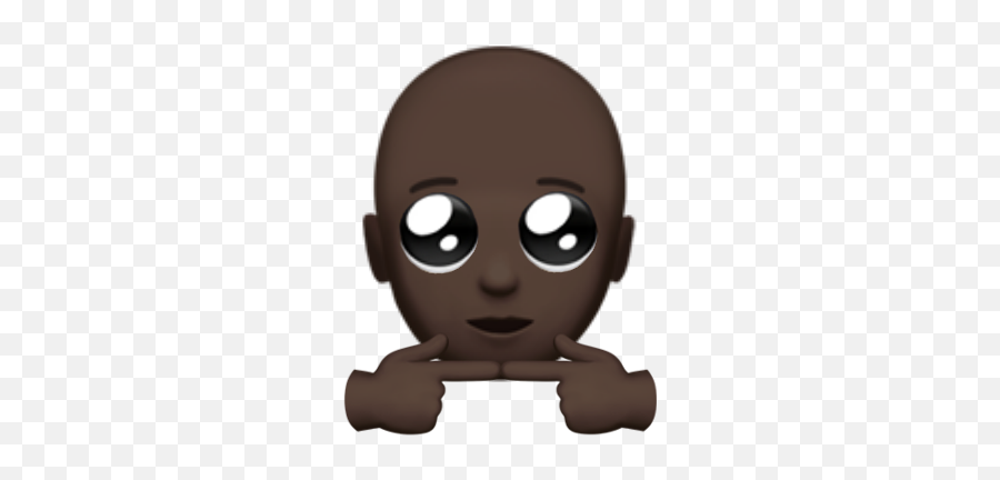 Shy Black Bald Emoji Emojisticker Sticker By Tibbles - Fictional Character,Deadpool Emoji