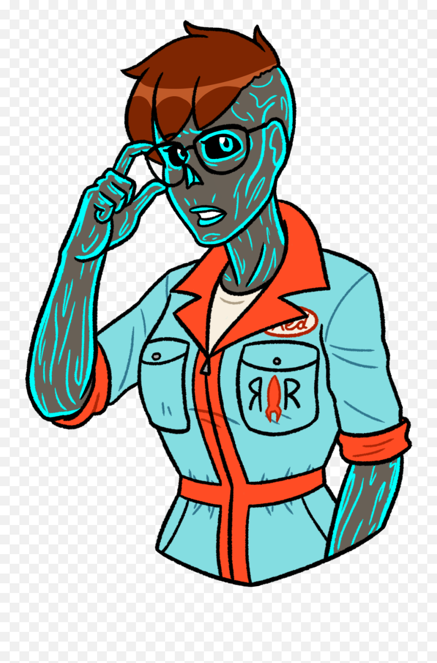 Still Has A Large Portion Of Her Hair On The Top But - Fallout Blue Ghoul Emoji,Pulling Hair Out Emoji