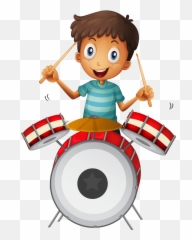 Boy Drumming Clipart Transparent - Little Drummer Emoji
