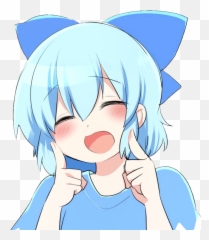 Anime Emoji - Cirno,Fite Me Emoji