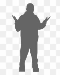 Rapper Man - Silhouette Png Emoji