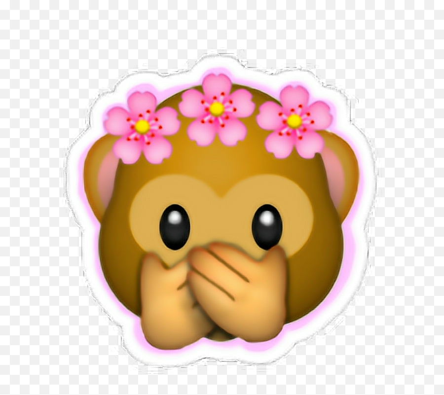 Download Sticker Money Emoji Crown Flowers Flowercrown Pink - Monkey Emoji,Money Emoji Png