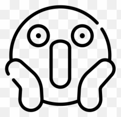 Asustado - Line Art Emoji