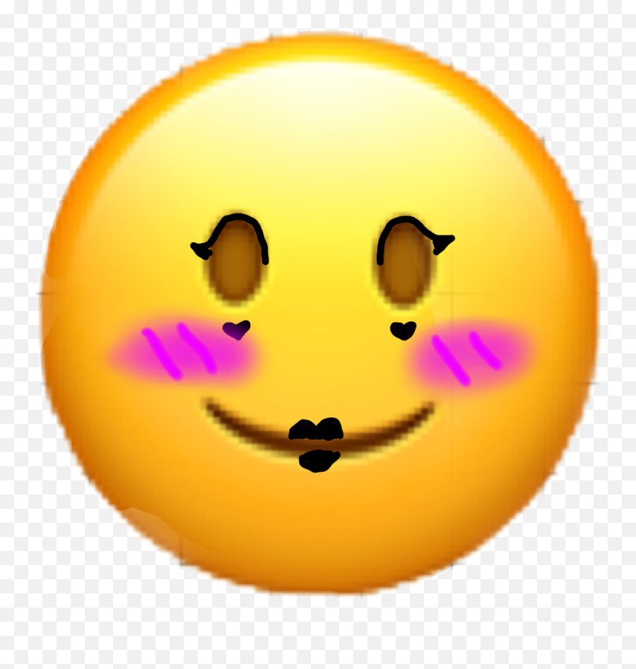 Uneven Blush Egirl Egirlemoji Iphone Emoji Iphoneemoji - Smiley,Blush Face Emoji