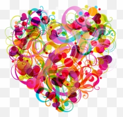 Vector Heart Transparent Png Clipart - Colorful Emoji