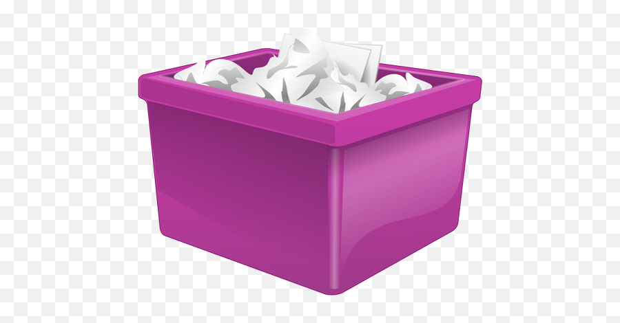 Box Filled With Paper Vector Image - Recycle Bin Emoji,Briefcase Paper Emoji