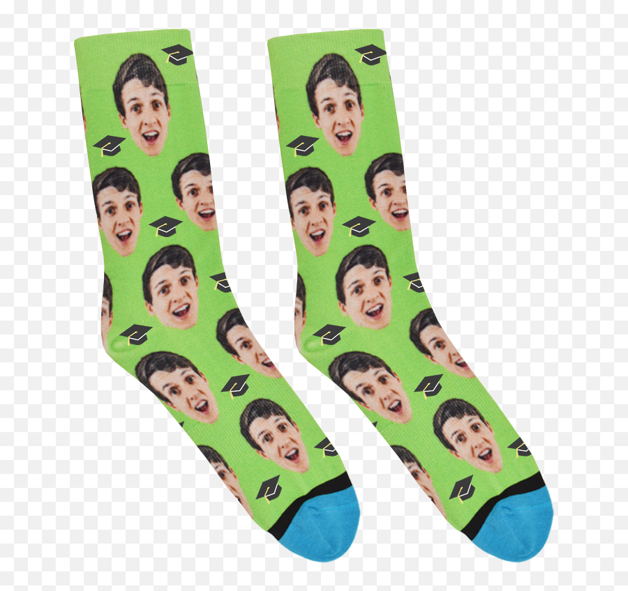 Custom Graduation Hat Socks - Sock Emoji,Emoji Socks