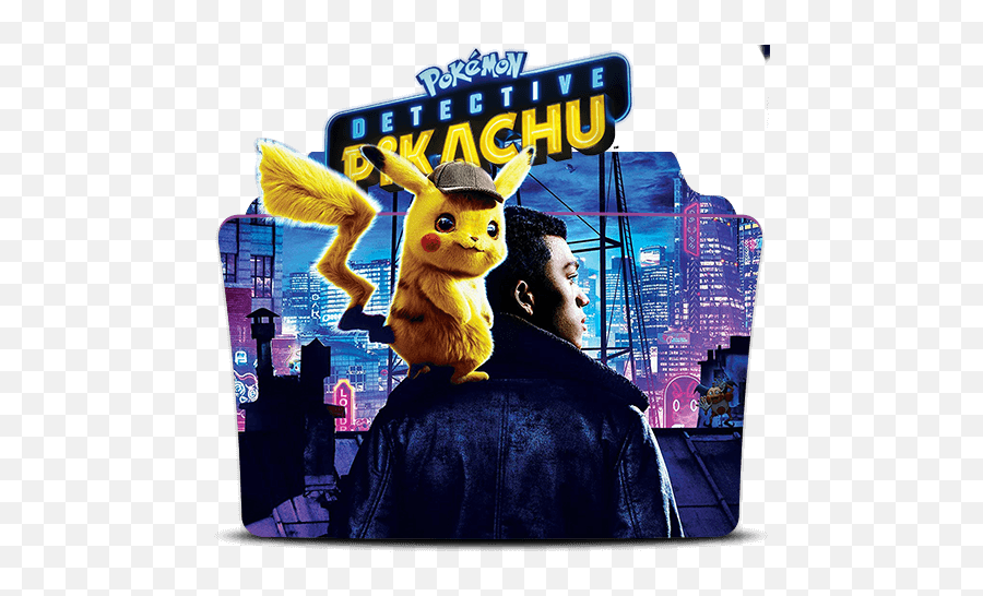 Detective Pikachu Folder Icon - Designbust Pokemon Detective Pikachu Cover Emoji,Pikachu Emoji