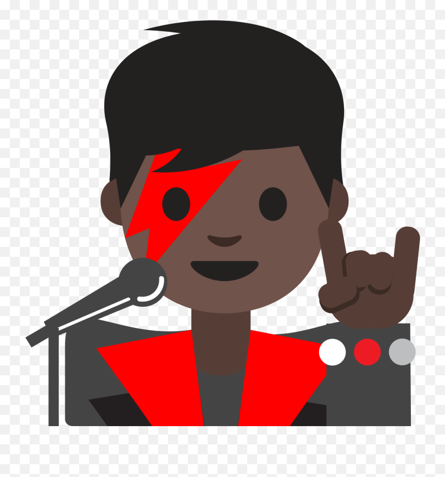 Fileemoji U1f468 1f3ff 200d 1f3a4svg - Wikimedia Commons Clip Art,Red Head Emoji