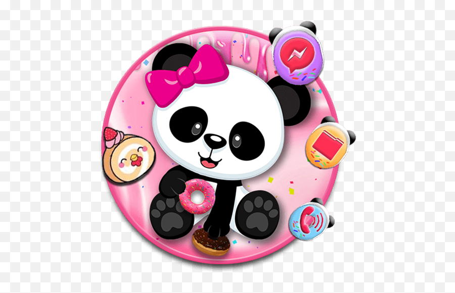 Cute Panda Donut Themes U0026 Live Wallpapers U2013 Apps On - Imagenes Para Colorear De Panda Emoji,Emoji Donut