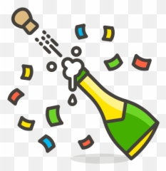 Bottle With Popping Cork Free Icon Of 780 Vector Emoji - Clip Art
