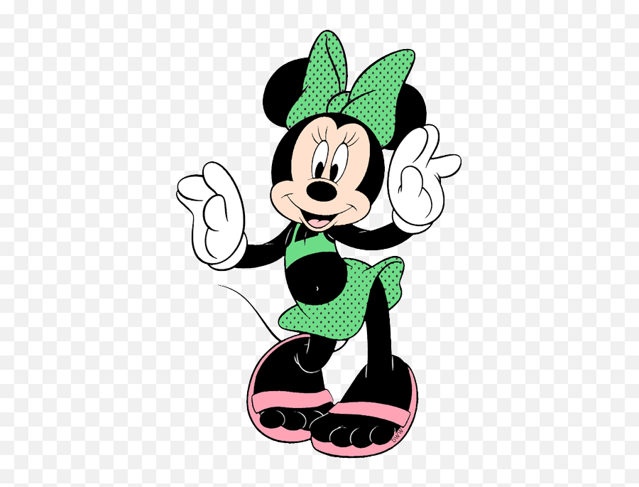 Clipart Green Minnie Mouse - Minnie Mouse Summer Clipart Emoji,Bizcochos De Emoji