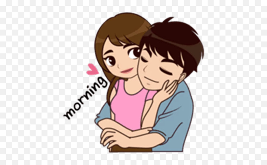 Love Story Stiker For Whatsapp - Wastickerapps Animated Good Morning Couple Emoji,Coy Emoji