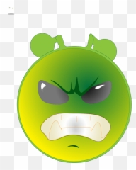 Smiley Green Alien Grrr PNG SVG Clip art for Web - Download Cartoon Emoji