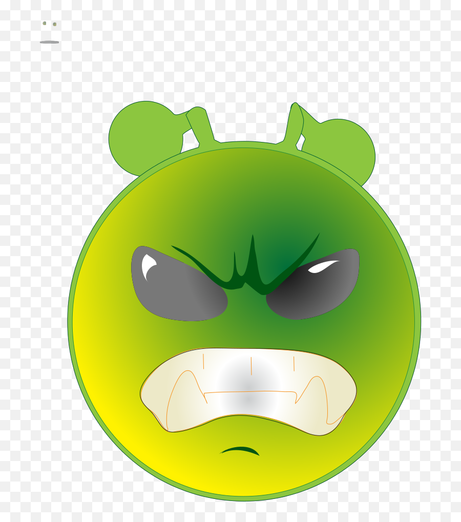 Smiley Green Alien Grrr Png Svg Clip Art For Web - Download Cartoon Emoji,Alien Emoji Iphone