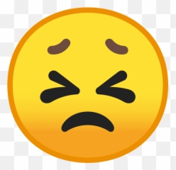 Persevering Face Emoji Clipart - Persevering Face Emoji,Flushed Face Emoji