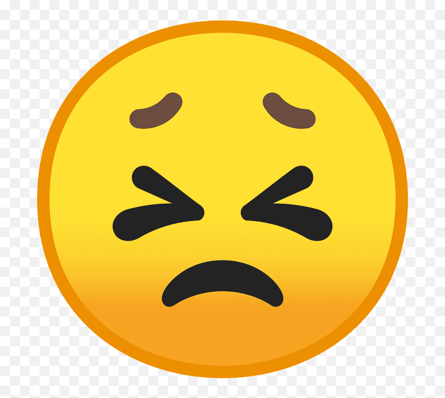 Persevering Face Emoji Clipart - Persevering Face Emoji,Flushed Face Emoji