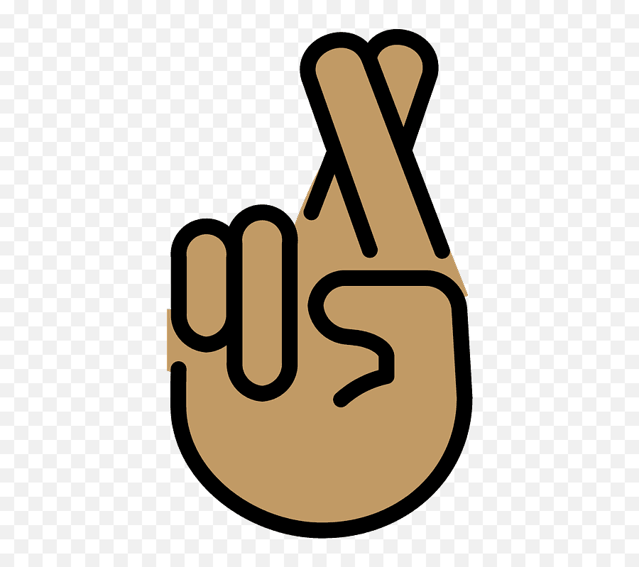 Crossed Fingers Emoji Clipart - Crossed Fingers,Vulcan Salute Emoji