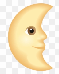 Last Quarter Moon Face Icon - Clip Art Emoji