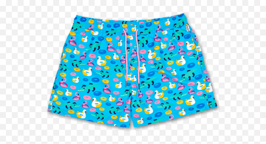 Happy Socks - Happy Socks Pool Party Swim Shorts Crazy Fun Funky Swim Shorts Emoji,Emoji Pool Party