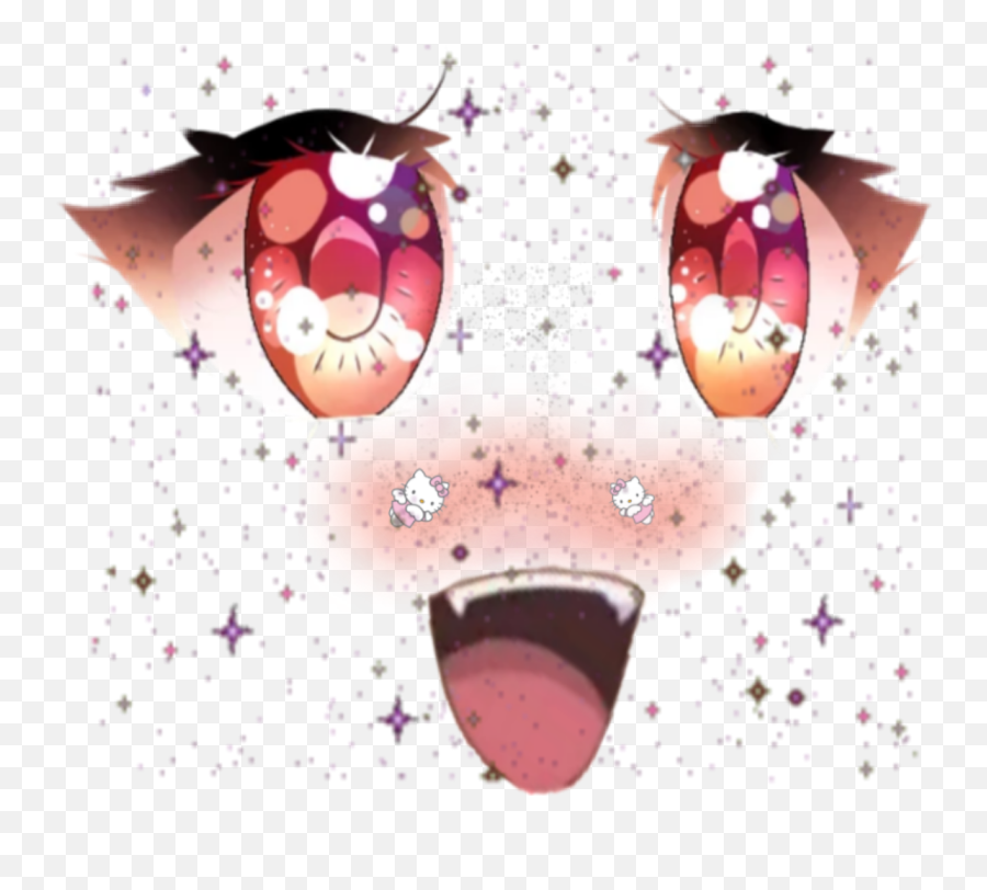 Largest Collection Of Free - Toedit Animeface Stickers Gacha Life Mouths Emoji,Yaranaika Emoticon