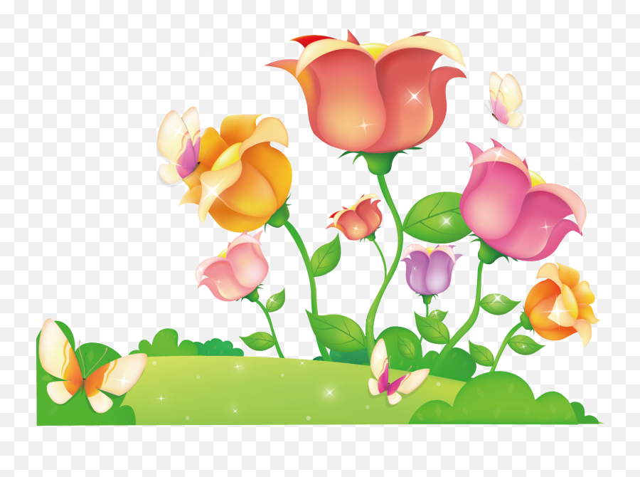Flower Euclidean Vector Beach Rose Illustration Hd Png - Desenho Flores Da Planta Emoji,Flower Emoji Vector