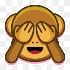 Monkey See No Evil Emoji Sticker - Emojis De Macaco Desenho,See No Evil Emoji