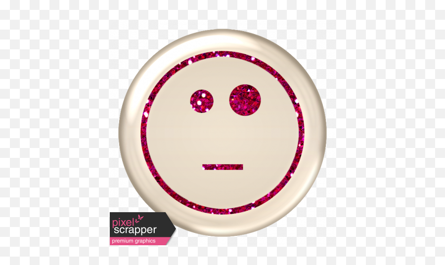 Emoticon Glitter Brad - Circle Emoji,Glitter Emoticon