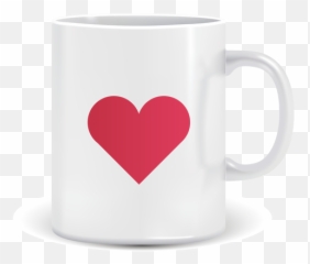 Coffee Mug With Heart Icon - Caneca De Café Png Emoji,Emoji Mugs