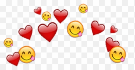 Emoji Emojis Smile Heart Hearts Red - Heart Picsart,Red Heart Emoticon