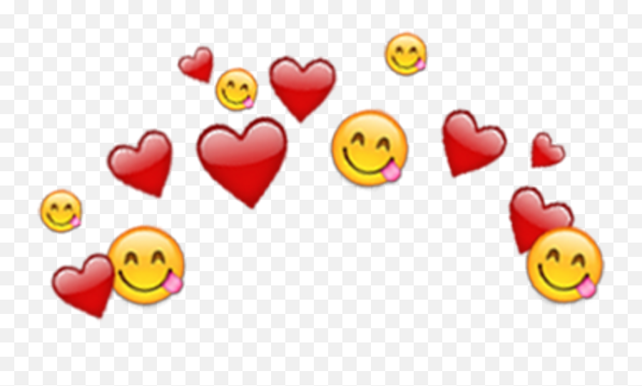 Emoji Emojis Smile Heart Hearts Red - Heart Picsart,Red Heart Emoticon