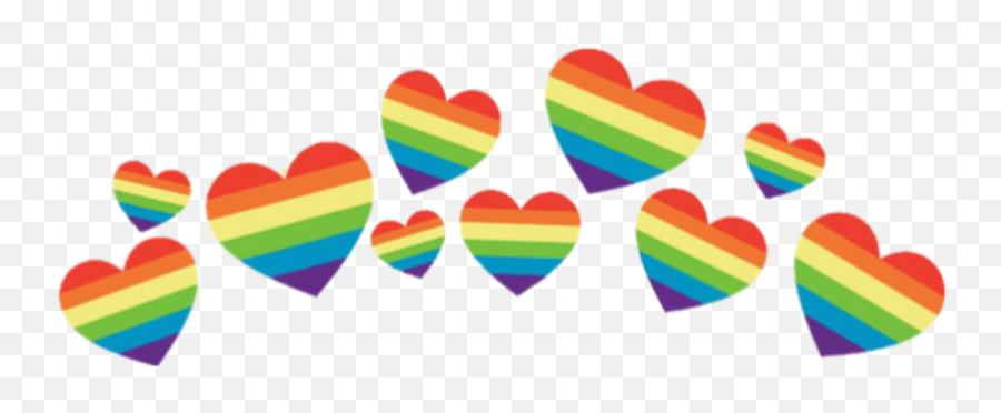 Hearts Heartcrown Crown Rainbow Tumblr - Transparent Background Lgbt Clipart Emoji,Gay Heart Emoji