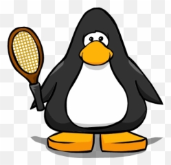 Tennis Racket - Penguin With A Horn Emoji