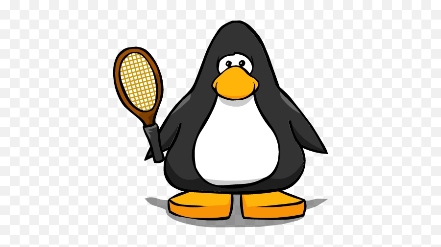 Tennis Racket - Penguin With A Horn Emoji,Tennis Racket Emoji