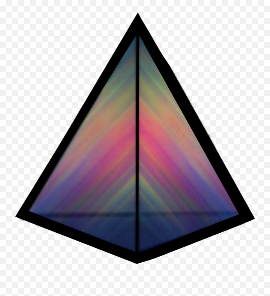Prism Pyramid Triangle Colorful Geometric - Triangle Emoji,Pyramid Emoji