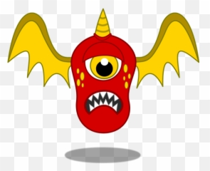 Red Flying Monster - Monsters Clipart Png Emoji