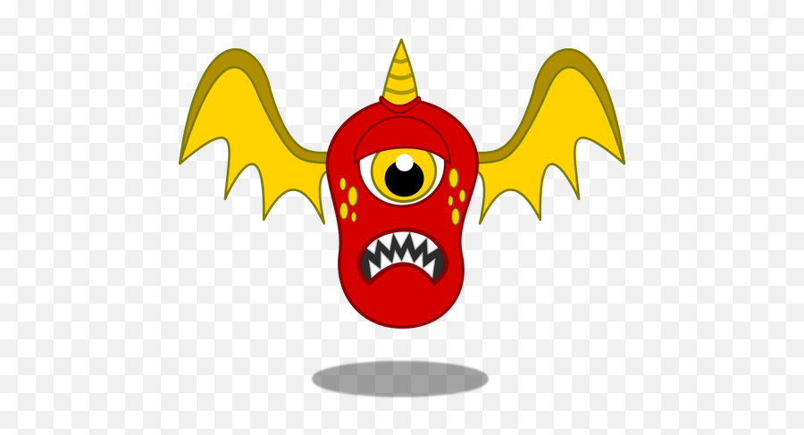 Red Flying Monster - Monsters Clipart Png Emoji,Small Red Heart Emoji