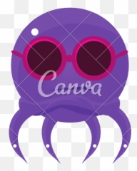 Funny Octopus With Glasses - Cancer Emoji