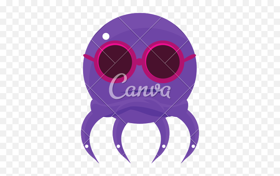 Funny Octopus With Glasses - Cancer Emoji,Octopus Emoticon