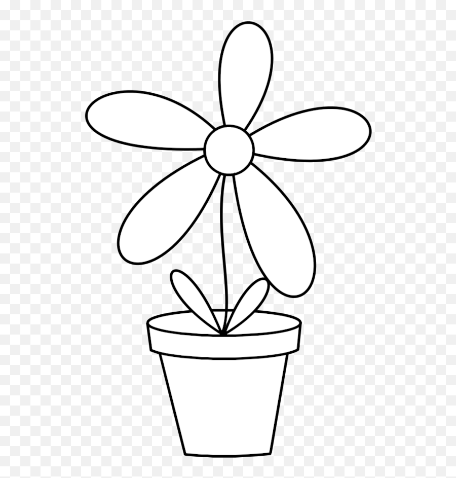 15 Black And White Flower Pot Clipart - Flower Pot Clipart Black And White Emoji,Potted Plant Emoji