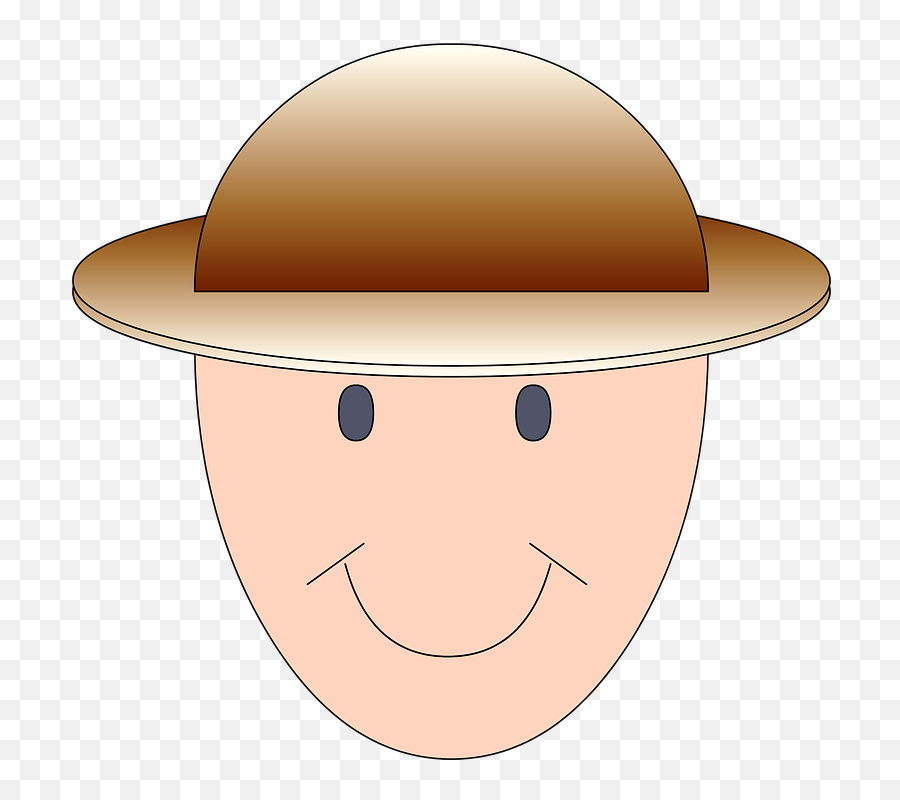 Sombrero Cara Cabeza Hombre Con - Man Met Hoed Tekening Emoji,Sombrero Emoticon